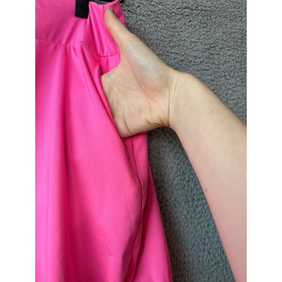 Tail Skort Small Pleated Zip Pocket Neon Pink Black Mini Tennis Prep Athletic - Picture 2 of 16